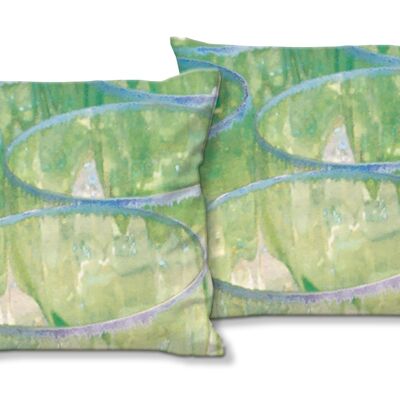 Decorative photo cushion set (2 pieces), motif: Gläser-Welten 1 - size: 40 x 40 cm - premium cushion cover, decorative cushion, decorative cushion, photo cushion, cushion cover
