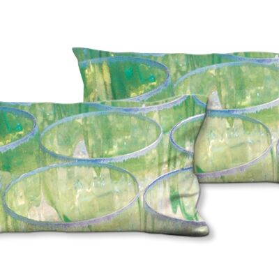 Decorative photo cushion set (2 pieces), motif: Gläser-Welten 1 - size: 80 x 40 cm - premium cushion cover, decorative cushion, decorative cushion, photo cushion, cushion cover