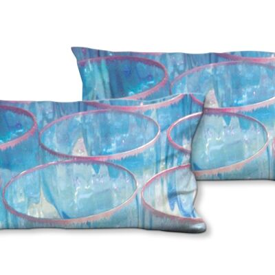 Decorative photo cushion set (2 pieces), motif: Gläser-Welten 2 - size: 80 x 40 cm - premium cushion cover, decorative cushion, decorative cushion, photo cushion, cushion cover