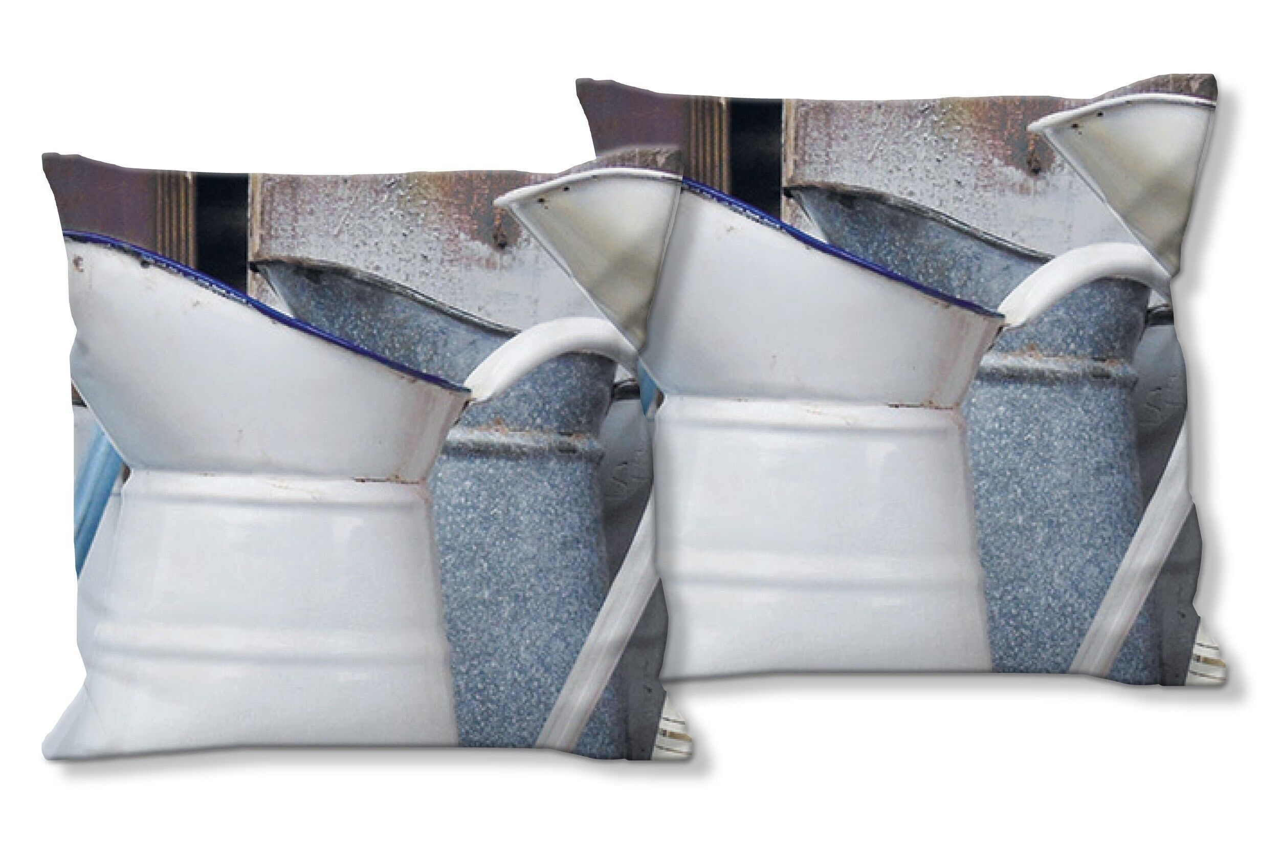 Set di cuscini decorativi con foto (2 pezzi), motivo: Kannen-Parade 1 - dimensioni: 40 x 40 cm - fodera per cuscino premium, cuscino decorativo, cuscino decorativo, cuscino fotografico, fodera per cuscino