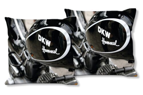 Deko-Foto-Kissen Set (2 Stk.), Motiv: Hummelflug 2 - Größe: 40 x 40 cm - Premium Kissenhülle, Zierkissen, Dekokissen, Fotokissen, Kissenbezug