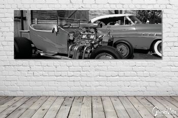 Papier peint : Hot Rods at Key West - Paysage panoramique 3:1 - Nombreuses tailles et matériaux - Motif d'art photographique exclusif sous forme d'image sur toile ou d'image en verre acrylique pour la décoration murale 3