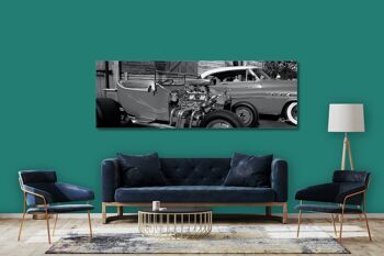 Papier peint : Hot Rods at Key West - Paysage panoramique 3:1 - Nombreuses tailles et matériaux - Motif d'art photographique exclusif sous forme d'image sur toile ou d'image en verre acrylique pour la décoration murale 7