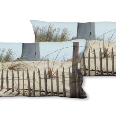 Juego de cojines decorativos con foto (2 piezas), motivo: En el Phare de la Coubre - tamaño: 80 x 40 cm - funda de cojín premium, cojín decorativo, cojín decorativo, cojín fotográfico, funda de cojín