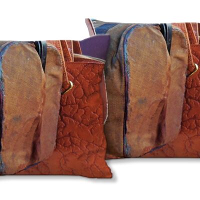 Set di cuscini decorativi con foto (2 pezzi), motivo: amore per le borse - dimensioni: 40 x 40 cm - fodera per cuscino premium, cuscino decorativo, cuscino decorativo, cuscino fotografico, fodera per cuscino