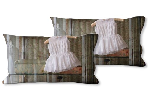 Deko-Foto-Kissen Set (2 Stk.), Motiv: Romantik pur - Größe: 80 x 40 cm - Premium Kissenhülle, Zierkissen, Dekokissen, Fotokissen, Kissenbezug