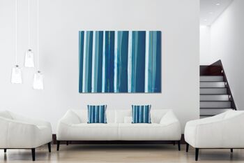 Ensemble de coussins photo décoratifs (2 pièces), motif : tôle bleue Simply Stripes - taille : 40 x 40 cm - housse de coussin haut de gamme, coussin décoratif, coussin décoratif, coussin photo, housse de coussin 6