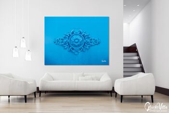 Papier peint : Bleu - ornements 1 - format paysage 4:3 - nombreuses tailles et matériaux - motif d'art photographique exclusif sous forme d'image sur toile ou d'image en verre acrylique pour la décoration murale 12