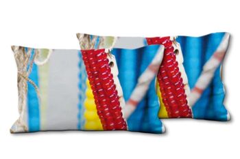 Ensemble de coussins photo décoratifs (2 pièces), motif : chaînes & chaînes & chaînes 2 - taille : 80 x 40 cm - housse de coussin premium, coussin décoratif, coussin décoratif, coussin photo, housse de coussin 1