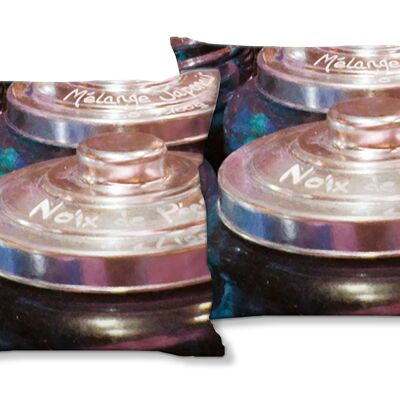 Decorative photo cushion set (2 pieces), motif: fine & noble 5 - size: 40 x 40 cm - premium cushion cover, decorative cushion, decorative cushion, photo cushion, cushion cover