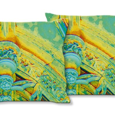 Ensemble de coussins photo décoratifs (2 pièces), motif : Dans la chapelle 4 - taille : 40 x 40 cm - housse de coussin premium, coussin décoratif, coussin décoratif, coussin photo, housse de coussin