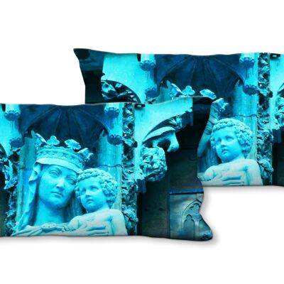 Set di cuscini decorativi con foto (2 pezzi), motivo: sacro 5 - dimensioni: 80 x 40 cm - fodera per cuscino premium, cuscino decorativo, cuscino decorativo, cuscino fotografico, fodera per cuscino