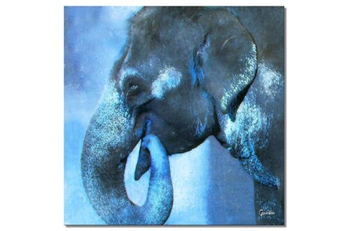 Wandbild: Mein Freund, der Elefant 2 - Quadrat 1:1 - viele Größen & Materialien – Exklusives Fotokunst-Motiv als Leinwandbild oder Acrylglasbild zur Wand-Dekoration