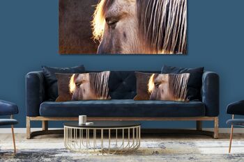 Ensemble de coussins photo décoratifs (2 pièces), motif : cheval sauvage 1 - taille : 80 x 40 cm - housse de coussin premium, coussin décoratif, coussin décoratif, coussin photo, housse de coussin 4