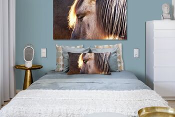 Ensemble de coussins photo décoratifs (2 pièces), motif : cheval sauvage 1 - taille : 80 x 40 cm - housse de coussin premium, coussin décoratif, coussin décoratif, coussin photo, housse de coussin 6