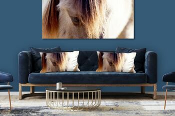 Ensemble de coussins photo décoratifs (2 pièces), motif : cheval sauvage 2 - taille : 80 x 40 cm - housse de coussin premium, coussin décoratif, coussin décoratif, coussin photo, housse de coussin 5