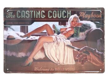 Plaque en métal Casting Couch 20x30cm