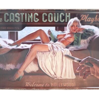 Casting Couch metalen bord 20x30cm