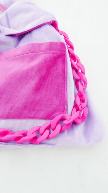 NIKKO KNOT SAC GRUE AVEC CHAÎNE FUCHSIA 4