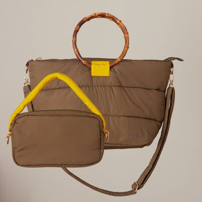 DANA QUILTED BAG 2 IN 1 KHAKI