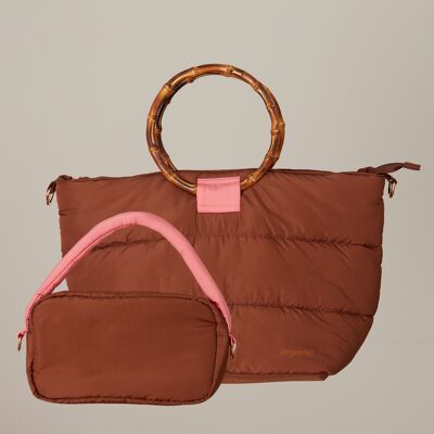 DANA QUILTED BAG 2 IN 1 CARAMEL