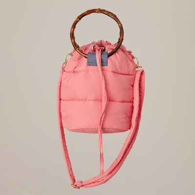 Nara pink quilted bucket bag