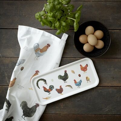 Serving tray 32x15 - Chickens