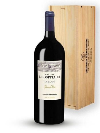 Château L'Hospitalet Grand Vin Rouge 2020 Magnum avec caisse bois 1