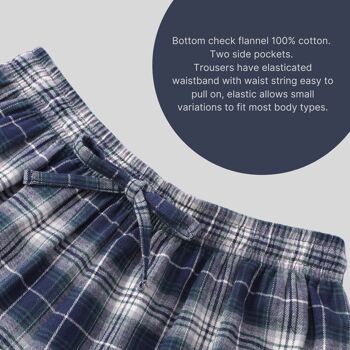SaneShoppe Haut en polaire à manches longues pour hommes 100% coton Bas Pyjamas Ensembles Loungewear - L, Navy-54 7
