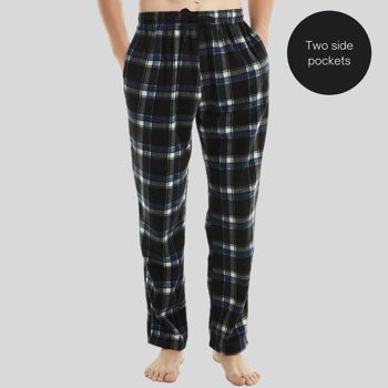 SaneShoppe Pyjama en polaire thermique pour homme Pantalon de détente Pantalon d'hiver -M, Bleu-301 2