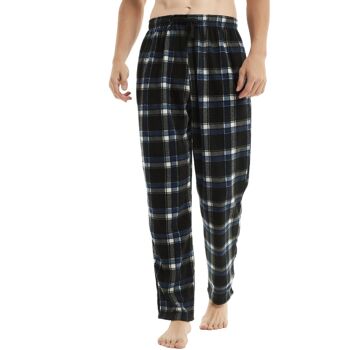 SaneShoppe Pyjama en polaire thermique pour homme Pantalon de détente Pantalon d'hiver -M, Bleu-301 3