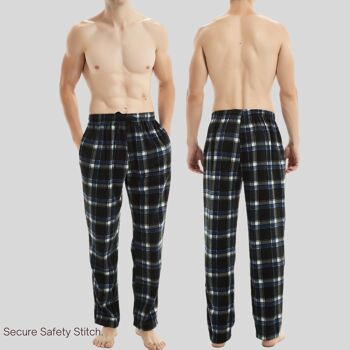 SaneShoppe Pyjama en polaire thermique pour homme Pantalon de détente Pantalon d'hiver -M, Bleu-301 5