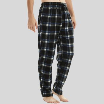 SaneShoppe Pyjama en polaire thermique pour homme Pantalon de détente Pantalon d'hiver -M, Bleu-301 4