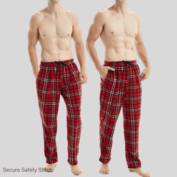 SaneShoppe Pantalon de pyjama en polaire thermique pour homme Pantalon d'hiver -M, Rouge-306 3