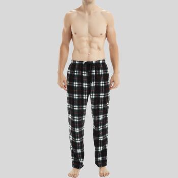 SaneShoppe Pantalon de pyjama en polaire thermique pour homme Pantalon d'hiver -M, Noir-311 1