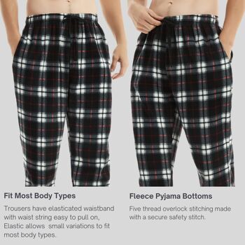 SaneShoppe Pantalon de pyjama en polaire thermique pour homme Pantalon d'hiver -M, Noir-311 7