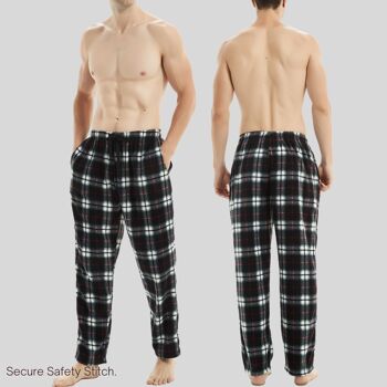 SaneShoppe Pantalon de pyjama en polaire thermique pour homme Pantalon d'hiver -M, Noir-311 3