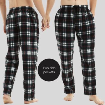SaneShoppe Pantalon de pyjama en polaire thermique pour homme Pantalon d'hiver -M, Noir-311 5