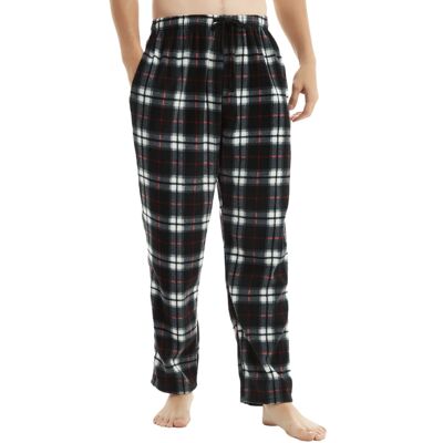 SaneShoppe Mens Thermal Fleece Pyjama Lounge Pants Trouser Winter Bottoms -3XL, Black-315