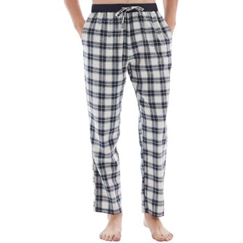 SaneShoppe Lot de 2 bas de pyjama en coton respirant pour homme - M, rouge/gris à carreaux-212 3