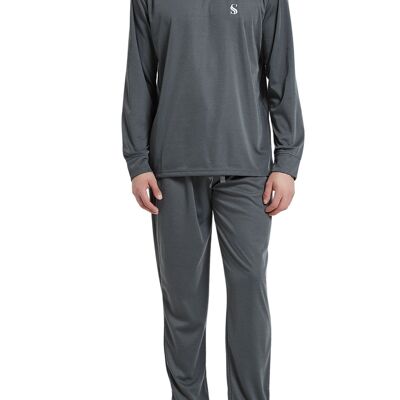 SaneShoppe Conjunto de pijama cepillado para hombre, compacto-Siro Spinning Technology Luxury Pyjamas -XXL, Grey-106H