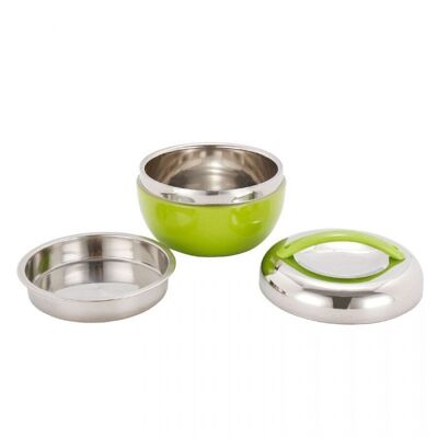 Lunch Box, stainless steel insulation thermal with 2 compartments and handle, easy to carried in 3 different colors. MB-729A