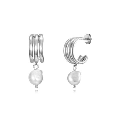 Eyra Silver Earrings - Mint Flower -