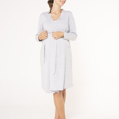 Striped Maternity Robe