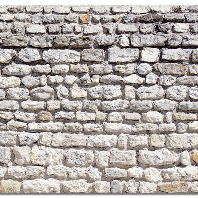 Wall picture: stone wall - landscape format 4:3 - many sizes & materials - exclusive photo art motif as a canvas picture or acrylic glass picture for wall decoration