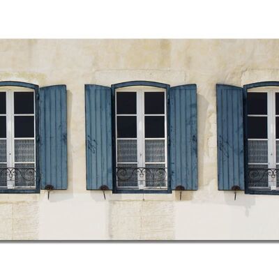 Mural: ventanas francesas 1 - formato apaisado 2:1 - muchos tamaños y materiales - motivo de arte fotográfico exclusivo como cuadro de lienzo o cuadro de vidrio acrílico para decoración de paredes