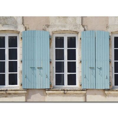 Mural: ventanas francesas 2 - formato apaisado 2:1 - muchos tamaños y materiales - motivo de arte fotográfico exclusivo como cuadro de lienzo o cuadro de vidrio acrílico para decoración de paredes