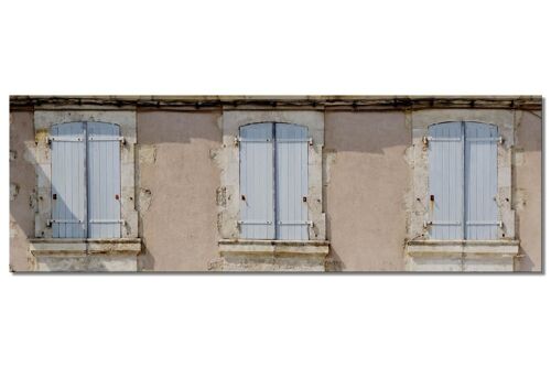 Wandbild: Französische Fenster 3 - Panorama quer 3:1 - viele Größen & Materialien – Exklusives Fotokunst-Motiv als Leinwandbild oder Acrylglasbild zur Wand-Dekoration
