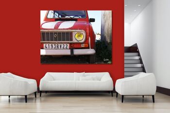 Papier peint : La Renault rouge - format paysage 4:3 - nombreuses tailles et matériaux - motif d'art photographique exclusif sous forme d'image sur toile ou d'image en verre acrylique pour la décoration murale 2