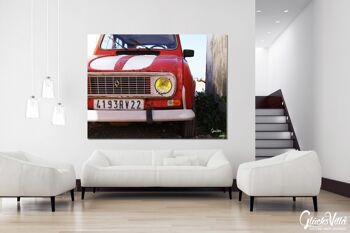 Papier peint : La Renault rouge - format paysage 4:3 - nombreuses tailles et matériaux - motif d'art photographique exclusif sous forme d'image sur toile ou d'image en verre acrylique pour la décoration murale 5